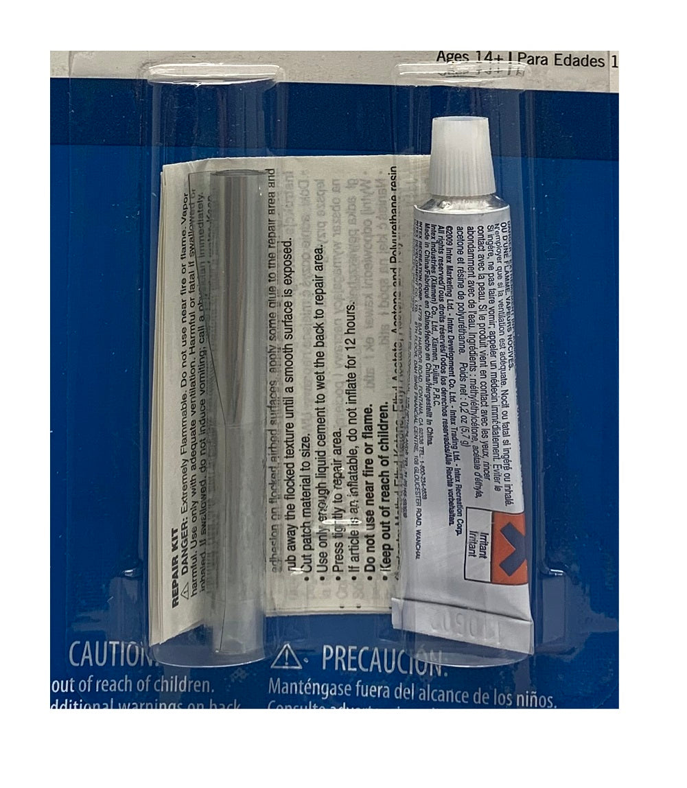 Intex Pool Patch Kit 21 Sq in Vinyl Sheet Vinyl Cement Blister Card ...