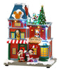 Disney Musical House Mickey and Friends Lighted Holiday Toy Shop Figurine