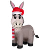 Holiday Living 4-ft Lighted Donkey in Santa Hat Christmas Inflatable