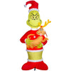 The Grinch 8-FT Giant LED Grinch Holding Max Christmas Inflatable