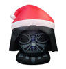 Gemmy Star Wars 8-FT Darth Vader Head in Santa Hat Christmas Inflatable