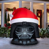 Gemmy Star Wars 8-FT Darth Vader Head in Santa Hat Christmas Inflatable