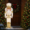 Holiday Living 6-FT Freestanding Black Nutcracker Yard Decoration with White LED Lights