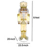Holiday Living 6-FT Freestanding Black Nutcracker Yard Decoration with White LED Lights