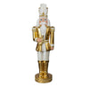 Holiday Living 3-FT Freestanding Gold and White Nutcracker Holiday Decoration