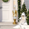Holiday Living 3-FT Freestanding Gold and White Nutcracker Holiday Decoration