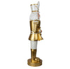 Holiday Living 3-FT Freestanding Gold and White Nutcracker Holiday Decoration