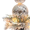 Holiday Living 3FT Pre-lit Silver Finial Decorative Potted Porch Tree