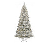GE 7.5FT Pre-lit LED Flocked Laurel Pine Artificial Christmas Tree with Warm White Lights