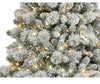 GE 7.5FT Pre-lit LED Flocked Laurel Pine Artificial Christmas Tree with Warm White Lights