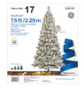 GE 7.5FT Pre-lit LED Flocked Laurel Pine Artificial Christmas Tree with Warm White Lights