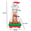 Gemmy 5FT LED Two Dogs in Sleigh Scene Inflatable