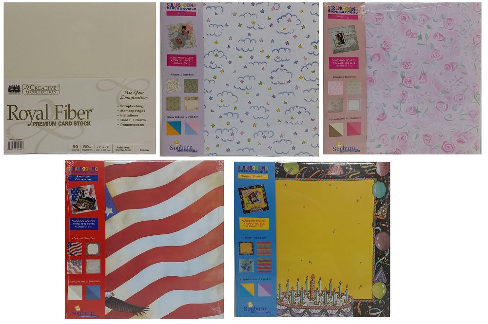 Sonburn Scrapbooking Papers Combo Paper Packs Baby American Celebration