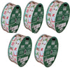 5pk-Kirkland Wire Edged Christmas Gnome Burlap Ribbon 50yards X 2.5inch