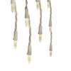 GE EnergySmart 150LED Diamond-Cut Icicle Style Warm White Lights White Wire