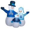 Gemmy 5-FT Lighted Snowman Family in Blue Christmas Inflatable