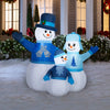 Gemmy 5-FT Lighted Snowman Family in Blue Christmas Inflatable
