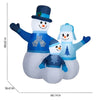 Gemmy 5-FT Lighted Snowman Family in Blue Christmas Inflatable