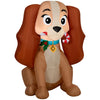 Gemmy 3.2FT Lighted Disney Lady in the Tramp Dog Christmas Inflatable