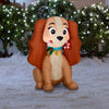 Gemmy 3.2FT Lighted Disney Lady in the Tramp Dog Christmas Inflatable
