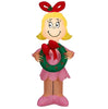 Gemmy 4FT Lighted Cindy Lou Who holding a Wreath Christmas Inflatable