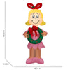 Gemmy 4FT Lighted Cindy Lou Who holding a Wreath Christmas Inflatable