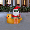 Gemmy 4.5-FT Lighted Santa on a Duck Christmas Inflatable