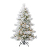 Holiday Time Pre-Lit 5-Ft Snowy Berkshire Pine Christmas Tree White LED Lights