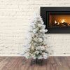 Holiday Time Pre-Lit 5-Ft Snowy Berkshire Pine Christmas Tree White LED Lights