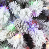Holiday Living 9 Foot Albany Pine Pre-lit Flocked Artificial Christmas Tree