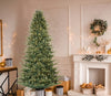 GE 9-ft Montana Fir Pre-lit Artificial Christmas Tree with White LED Lights