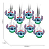 Gemmy 8-Count Stitch Reindeer Blinking LED Christmas String Lights Battery
