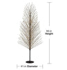 GE 7 ft LED Twinkling Black Winterberry Branch Christmas Tree Decoration