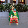 Grinch 4.5-foot LED Grinch in Sleigh Tinsel Christmas Decor