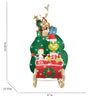 Grinch 4.5-foot LED Grinch in Sleigh Tinsel Christmas Decor