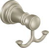Moen Weymouth Double Robe Hook, Brushed Nickel - YB8403BN