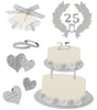Boutique Themed Ornate Stickers Silver Anniversary