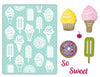 Sizzix Sweet Treats Dyes Bundle: Thinlits Textured Impressions & Framelit