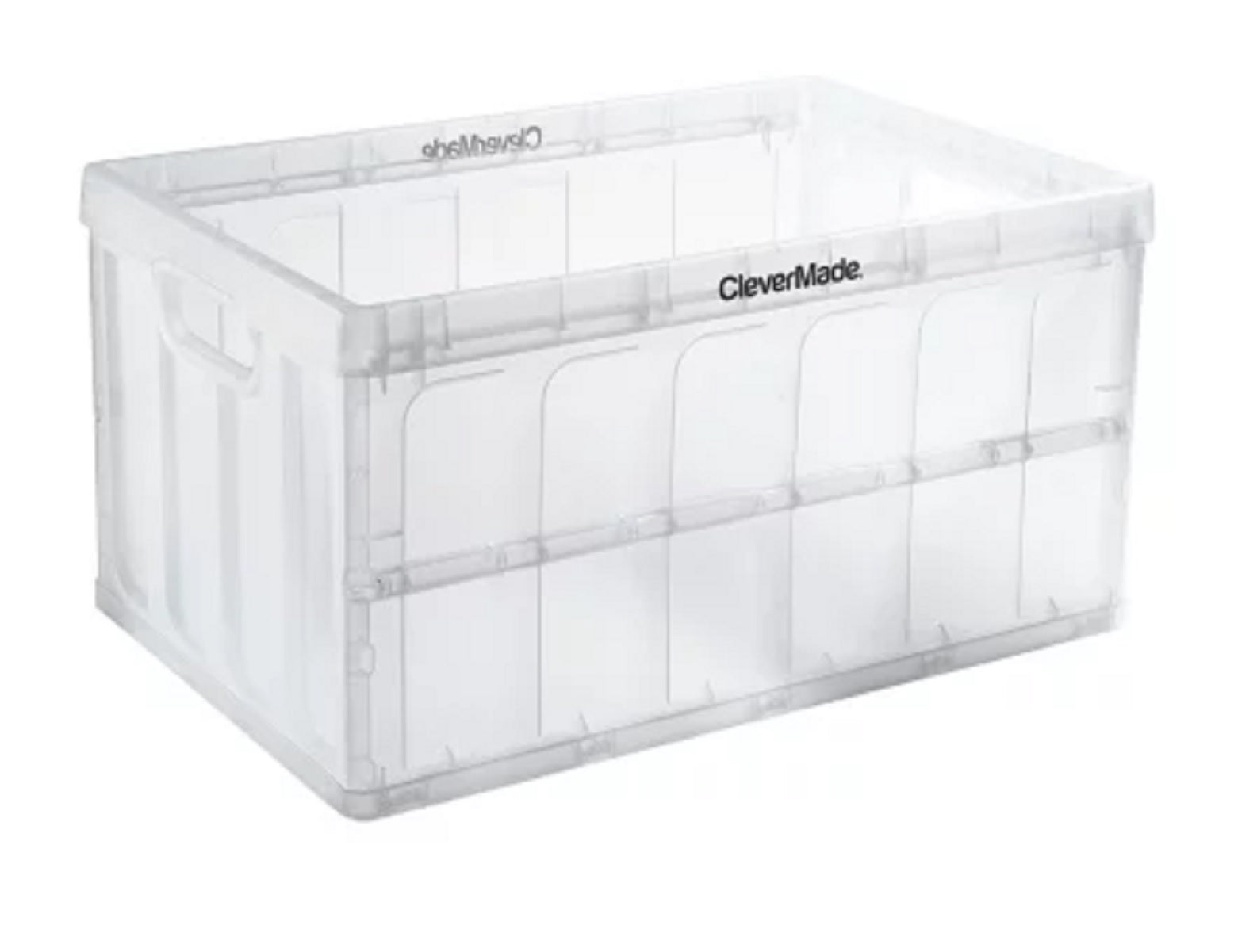 Translucent Bin CleverMade Collapsible Storage Bin 62L Translucent Foldaway Container ...