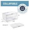 CleverMade Collapsible Storage Bin 62L Translucent Foldaway Container