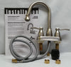 Belle Foret 4" Centerset 2-Handle High-Arc Bathroom Faucet, Stainless Steel