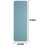 Gaiam Easy-Folding Workout Fitness Yoga Mat 72in X 24in 12mm Seafoam Green