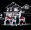 Member's Mark Pre-Lit 3 Piece Twinkling Deer Family in Frosted Ice