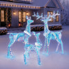 Member's Mark Pre-Lit Prismatic Deer Family Set of 3 Holiday Decoration