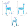 Member's Mark Pre-Lit Prismatic Deer Family Set of 3 Holiday Decoration