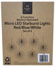 Member's Mark 8-Function Micro LED Starburst Lights Red/Blue/White Set of 6