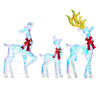 Holiday Time Light-Up 3 Piece Prismatic Deer Family Holiday Decoration