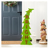 Glitzhome 42-inch Rustic Wooden Merry & Bright Bent Tree Porch Sign (Green)