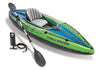 Intex Challenger K1 Inflatable Kayak 1 Person with Oars and Pump Green/Blue
