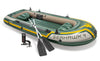 Intex Seahawk 4 Inflatable Boat Set with Aluminum Oars and Pump